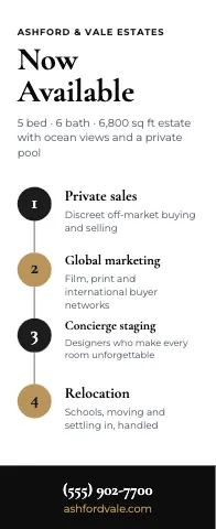 Luxury homes timeline event display template