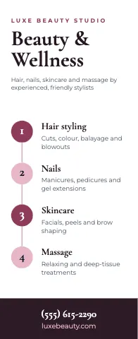 Salon & spa timeline event display template