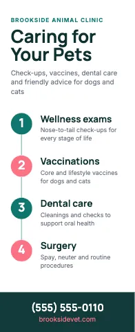 Veterinary clinic timeline event display template