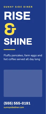 Breakfast diner stacked words event display template