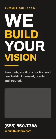 Contractor & construction stacked words event display template