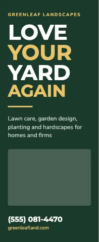 Landscaping stacked words event display template