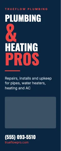 Plumbing & HVAC stacked words event display template