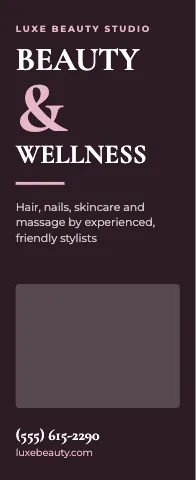 Salon & spa stacked words event display template