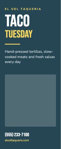 Taqueria stacked words event display template