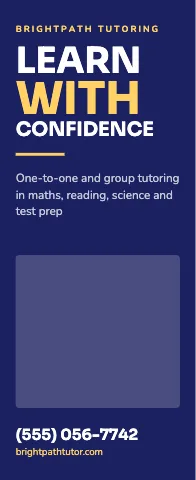 Tutoring stacked words event display template