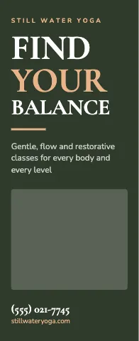 Yoga studio stacked words event display template