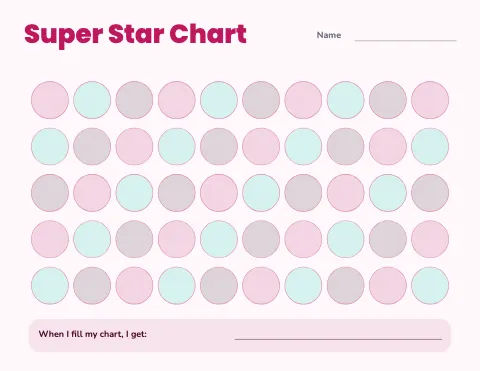 Elementary English sticker chart template
