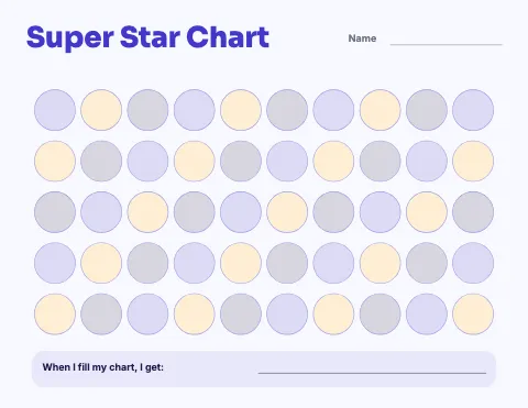 Middle school maths sticker chart template