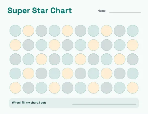 Middle school science sticker chart template