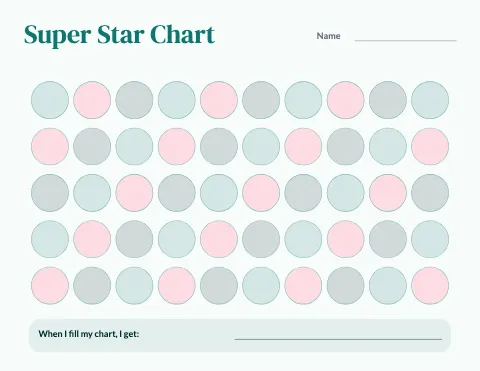 Music class sticker chart template