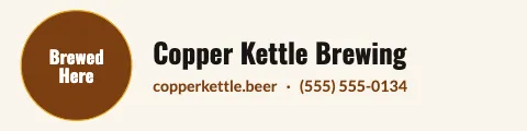 Brewery & bar badge & web sign rider template