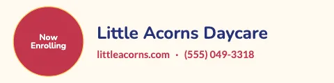 Daycare & preschool badge & web sign rider template