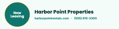 Property management badge & web sign rider template
