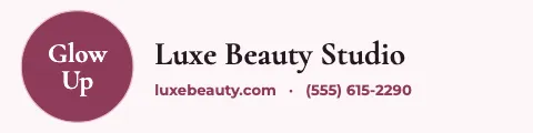 Salon & spa badge & web sign rider template