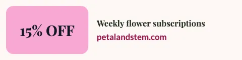Florist offer tag sign rider template