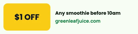Juice & smoothie bar offer tag sign rider template