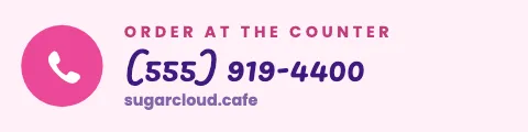 Desserts & boba call icon sign rider template