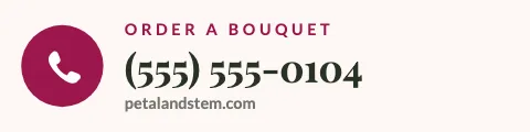 Florist call icon sign rider template
