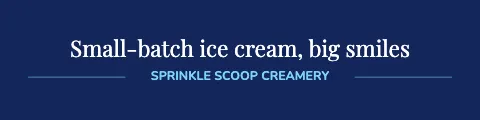 Ice cream shop tagline sign rider template