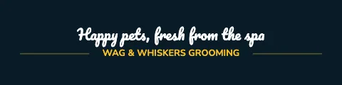 Pet grooming tagline sign rider template