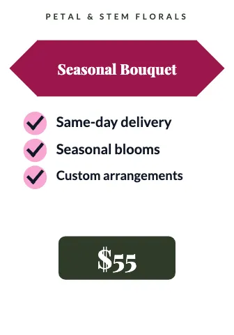 Florist feature checks shelf talker template