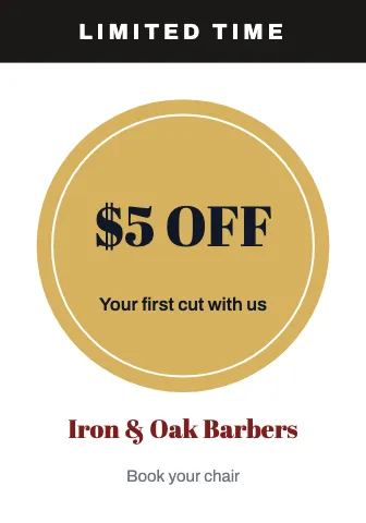 Barbershop circle deal shelf talker template