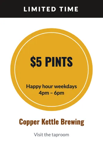 Brewery & bar circle deal shelf talker template