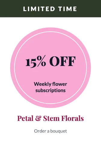 Florist circle deal shelf talker template