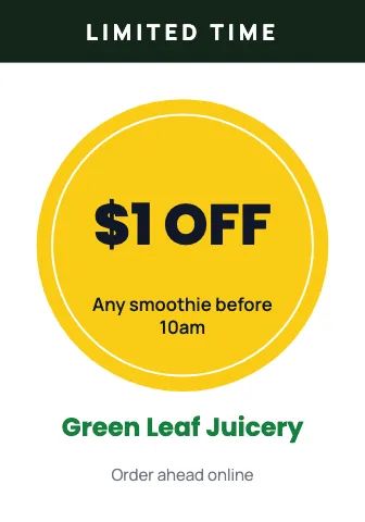 Juice & smoothie bar circle deal shelf talker template
