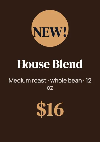Café & bakery new item shelf talker template