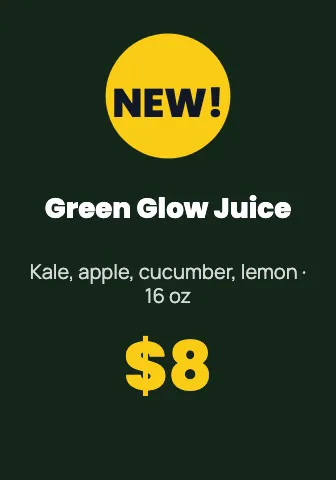 Juice & smoothie bar new item shelf talker template