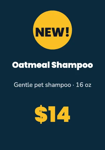 Pet grooming new item shelf talker template