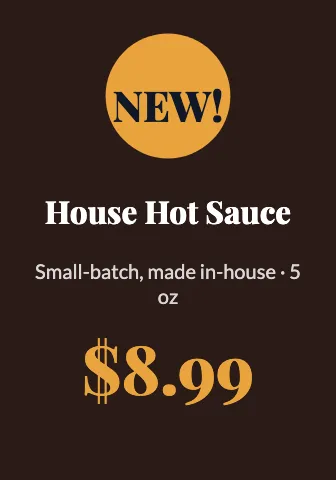 Restaurant new item shelf talker template