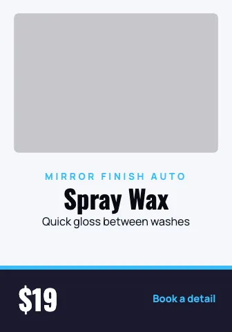 Auto detailing photo & price shelf talker template