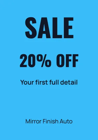 Auto detailing sale shelf talker template
