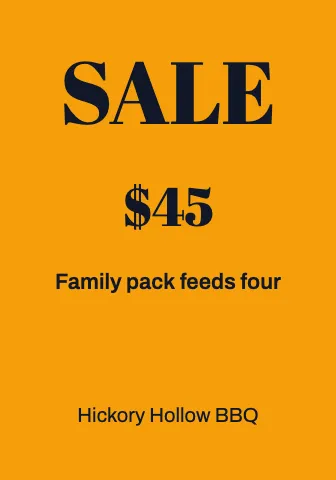 BBQ smokehouse sale shelf talker template