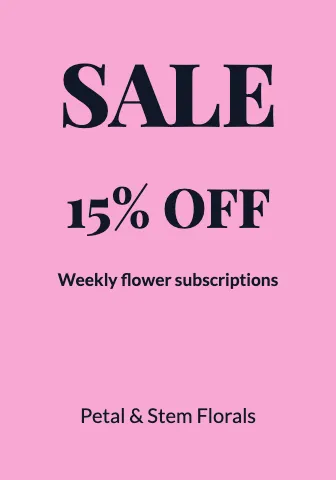 Florist sale shelf talker template