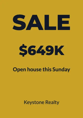 Real estate sale shelf talker template