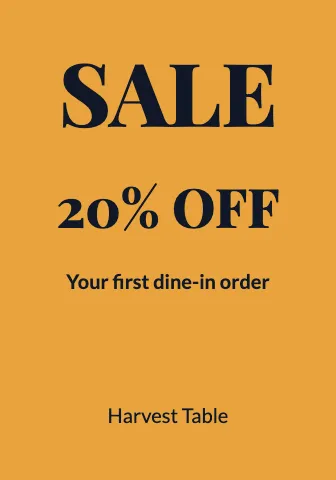 Restaurant sale shelf talker template