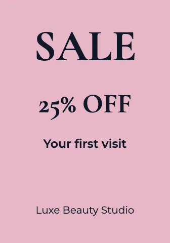 Salon & spa sale shelf talker template