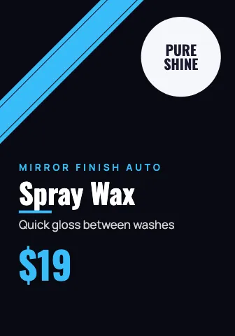 Auto detailing corner sash shelf talker template