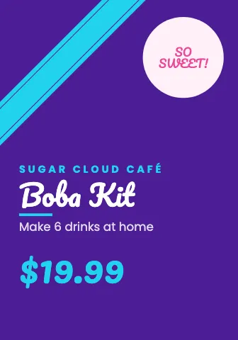 Desserts & boba corner sash shelf talker template