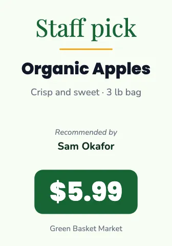 Grocery & market staff pick shelf talker template