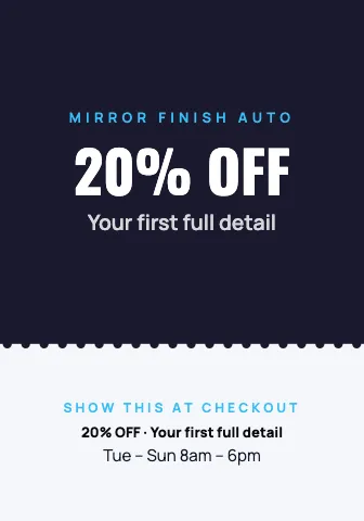 Auto detailing tear-off coupon shelf talker template