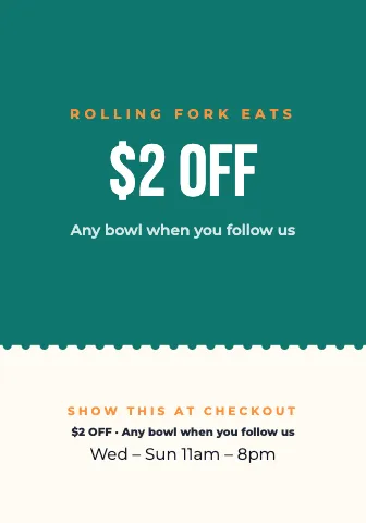 Food truck tear-off coupon shelf talker template