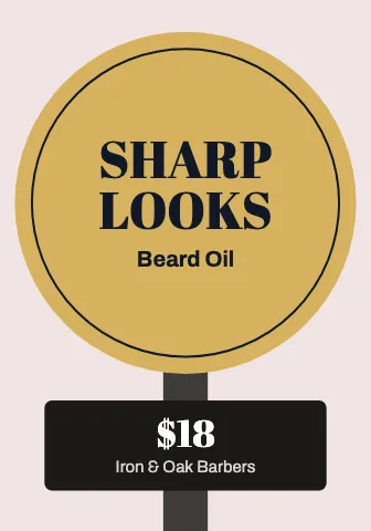 Barbershop wobbler shelf talker template