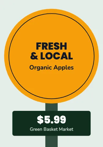Grocery & market wobbler shelf talker template