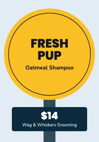 Pet grooming wobbler shelf talker template