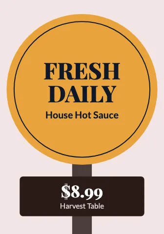 Restaurant wobbler shelf talker template
